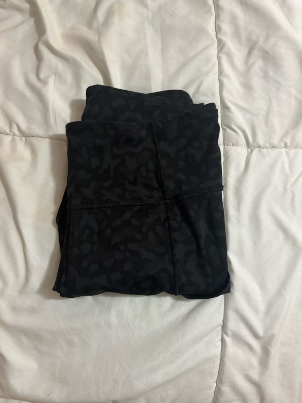 Lululemon Black Leopard Print Capri Leggings